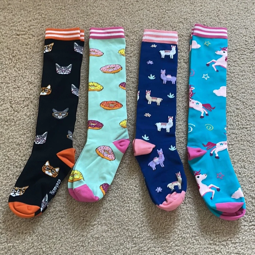 Happypop Girls Socks. Set of 4 pairs.
